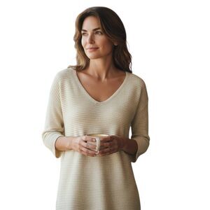 NY&CO. LIME GREEN SLIT SLEEVE SWEATER SZ.M EUC.